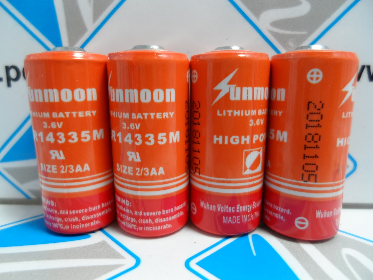 ER14335M    Battery Lithium Lisun 3.6V, 2/3AA, 1200mAh